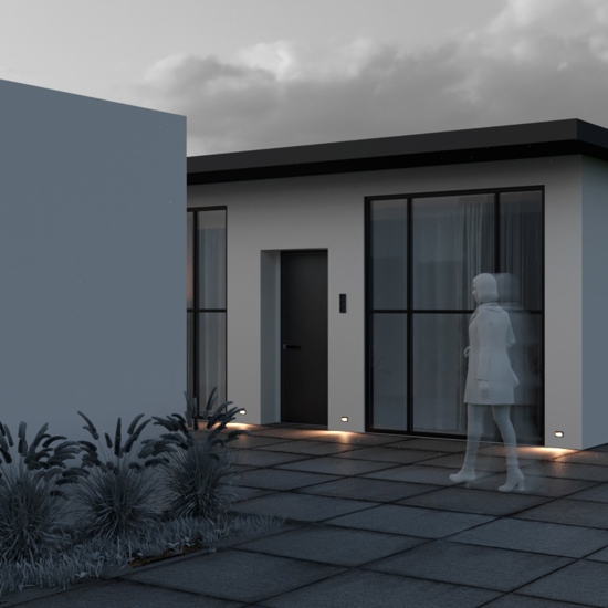 Maytoni bosca segnapasso da esterno nero moderno led 3000k ip65