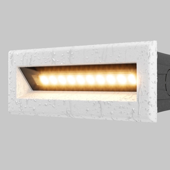 Maytoni bosca segnapasso per esterno da incasso rettangolare led 3000k ip65
