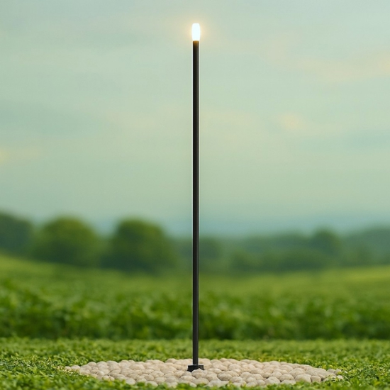 Maytoni spear lampione da giardino moderno con picchetto  led 3000k ip65
