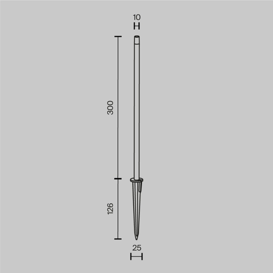 Maytoni spear lampione da giardino moderno con picchetto  led 3000k ip65