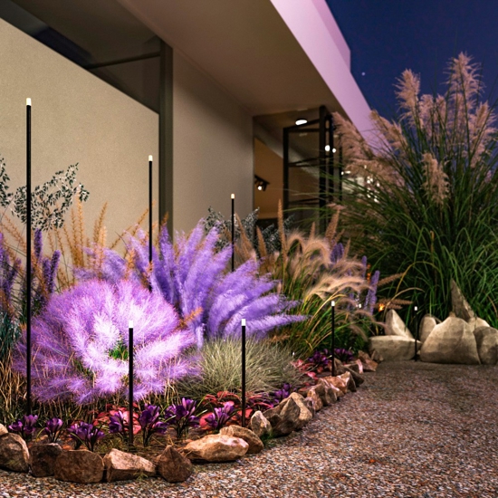 Maytoni spear lampione da giardino con picchetto minimal led 3000k ip65