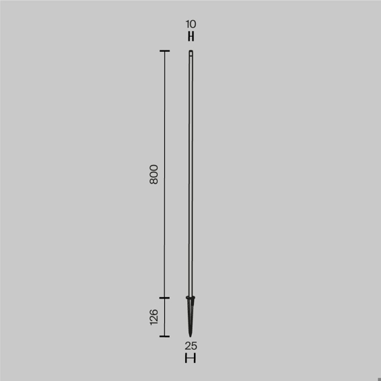Maytoni spear lampione da giardino con picchetto minimal led 3000k ip65
