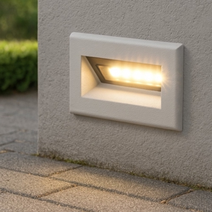Maytoni bosca segnapasso per esterno bianco da incasso led 3000k ip65