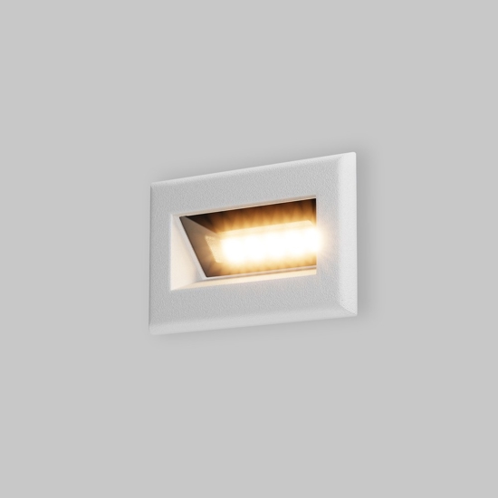 Maytoni bosca segnapasso per esterno bianco da incasso led 3000k ip65