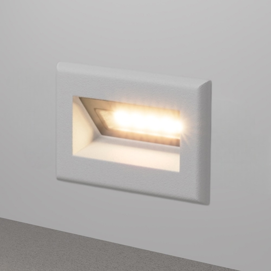 Maytoni bosca segnapasso per esterno bianco da incasso led 3000k ip65