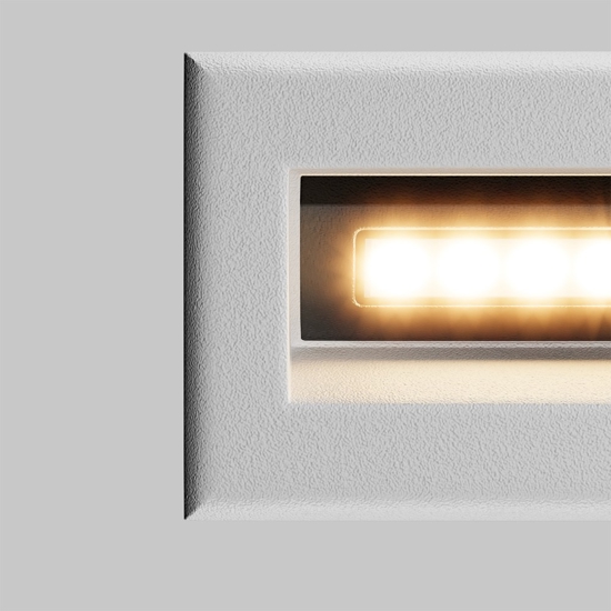 Maytoni bosca segnapasso per esterno bianco da incasso led 3000k ip65