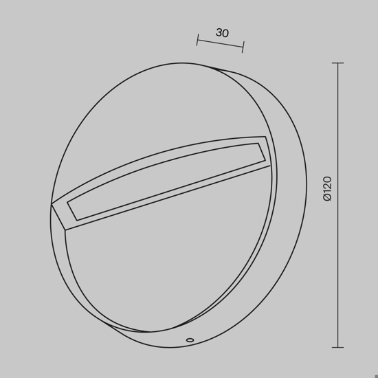 Maytoni mane segnapasso per esterno design minimal led 3000k ip54