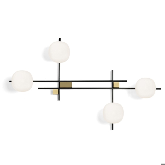 Applique moderna miloox lingotto nero oro