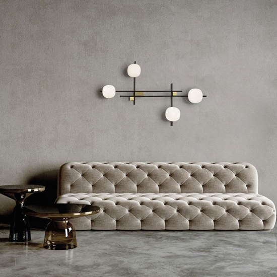 Applique moderna miloox lingotto nero oro