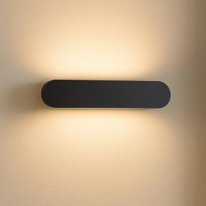 Ideal lux echo ap d60 applique led 30w 3000k nera per interni