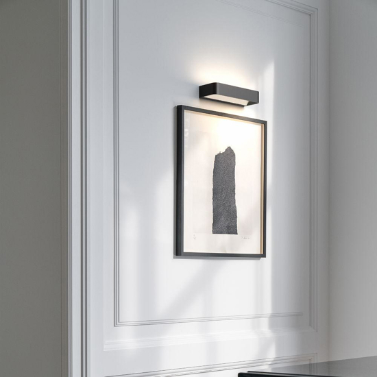 Linea light metal applique led 11w 3000k nero moderna