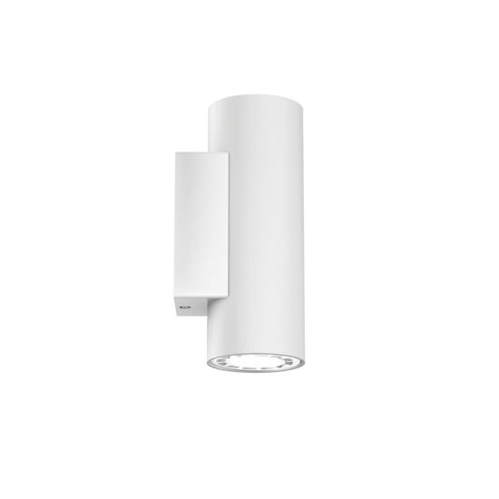 Applique da parete monoemissione birba linea light cilindro bianco gu10