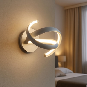 Applique led ondaluce lumen ap design moderno grigio