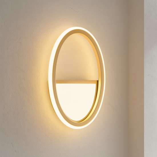 Ondaluce ap rice applique led oro design cerchio moderna