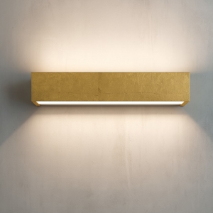 Applique moderna foglia oro 12w 3000k 4000k top light bios