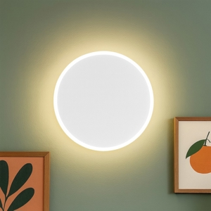 Gea luce fortuna applique da parete led 28w 3000k bianca moderna