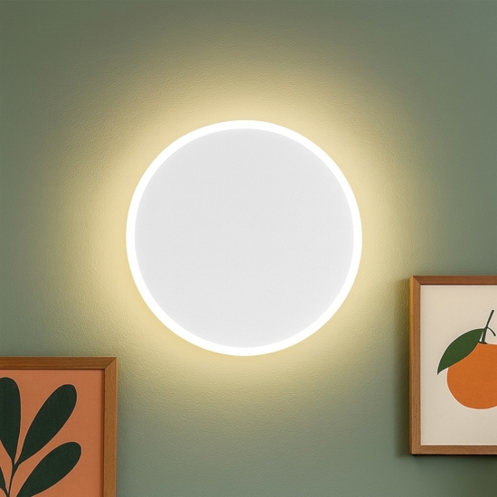 Gea luce fortuna applique da parete led 28w 3000k bianca moderna