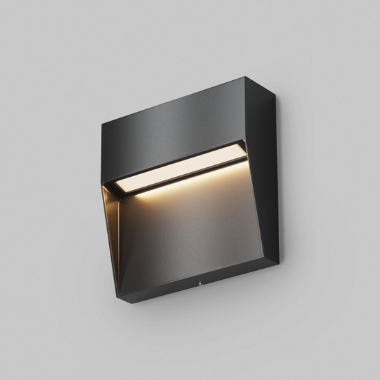 Maytoni mane segnapasso da esterno quadrato led 3000k ip54
