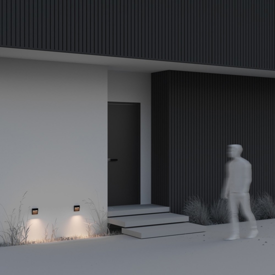 Maytoni mane segnapasso da esterno quadrato led 3000k ip54