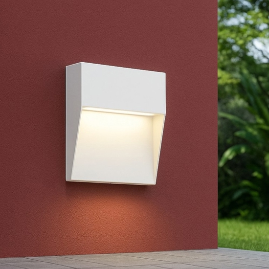 Maytoni mane segnapasso da esterno bianco moderno led 3000k ip54