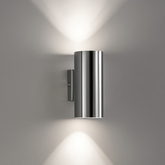 Look ap2 ideal lux applique da parete cilindro metallo cromato 2 luci