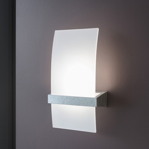 Applique da parete legno moderna argento top light wood