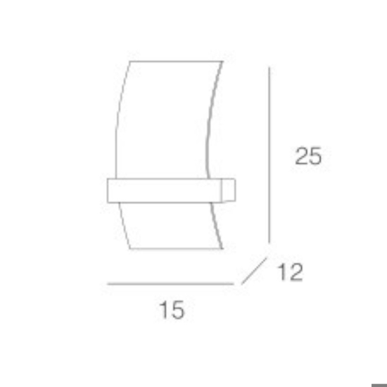 Applique da parete legno moderna argento top light wood