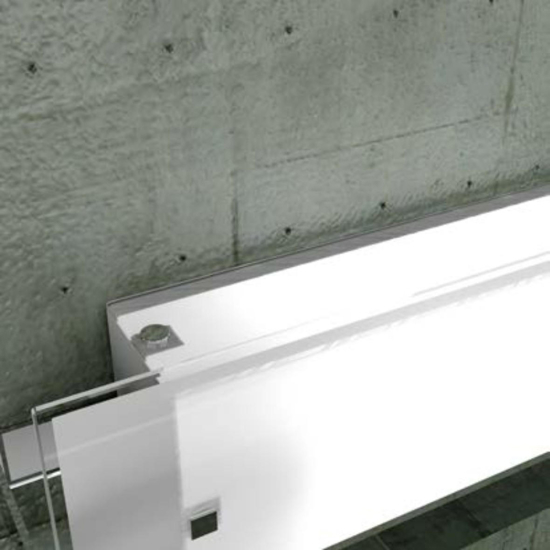 Toplight cross applique nero vetro bianco