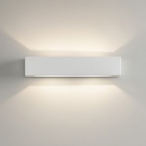 Applique di gesso ceramico rettangolare bianca led24w 3000k