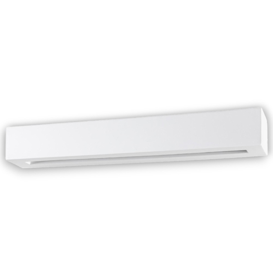 Applique di gesso ceramico rettangolare bianca led24w 3000k