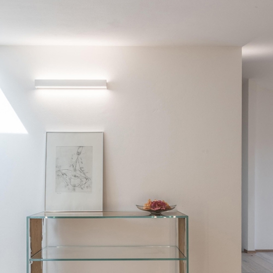 Applique di gesso ceramico rettangolare bianca led24w 3000k