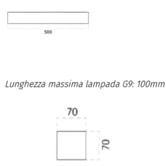 Applique di gesso ceramico rettangolare bianca led24w 3000k
