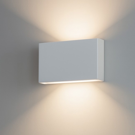 Applique bianco led 19w 3000k bi emissione box w2 linea light