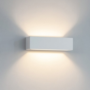 Applique isyluce 18w 3000k gesso bianca rettangolare