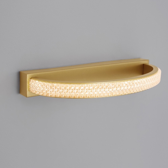 Applique led 3000k curvo oro design moderno