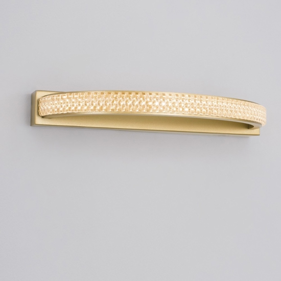 Applique led 3000k curvo oro design moderno