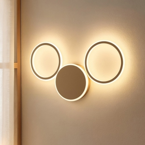 Applique led 20w 3000k ondaluce ap pois oro design moderna