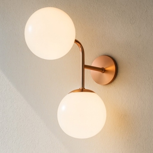 Applique erich design oro rosa 2 luci per soggiorno maytoni