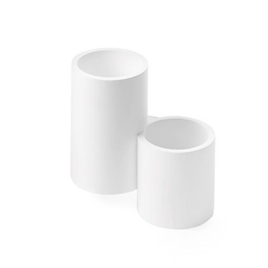 Applique di gesso design moderna verniciabile cilindri bianco arta sforzin