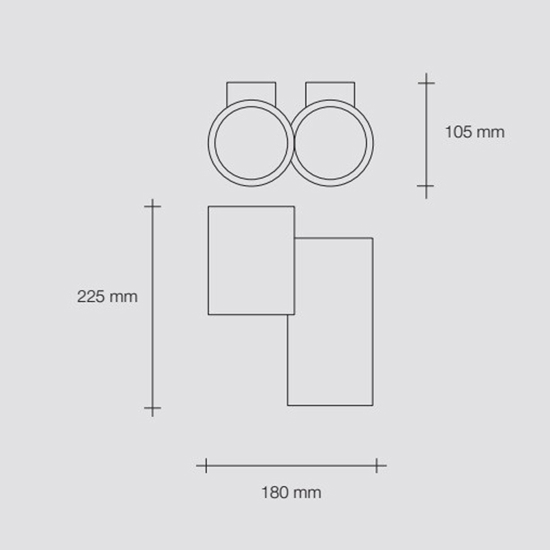 Applique di gesso design moderna verniciabile cilindri bianco arta sforzin