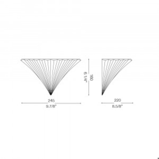 Santa ap1 small ideal lux applique di vetro