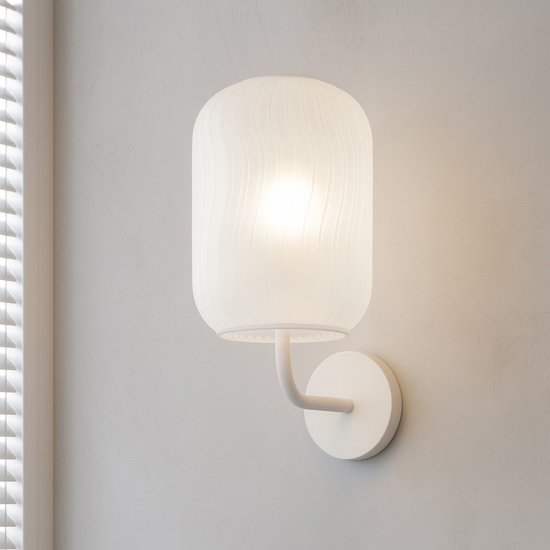 Applique da parete vetro bianco toplight tender