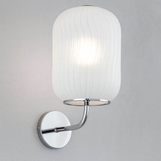 Applique da parete cromo vetro bianco toplight tender