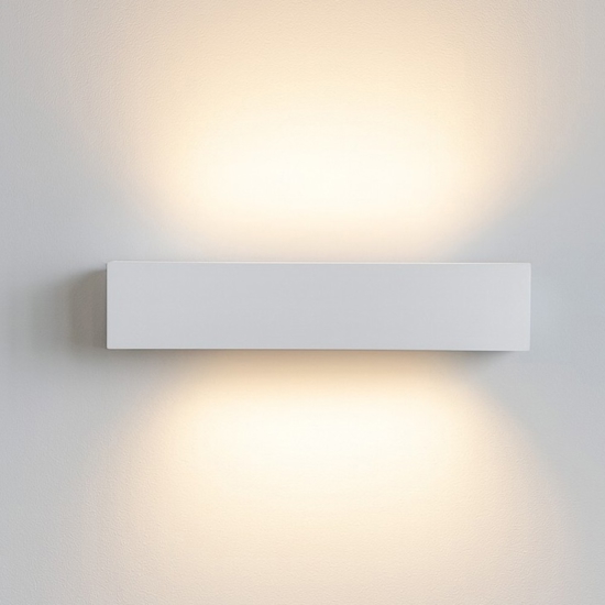 Cube ap d30 ideal lux applique led 8w 3000k bianca 30cm