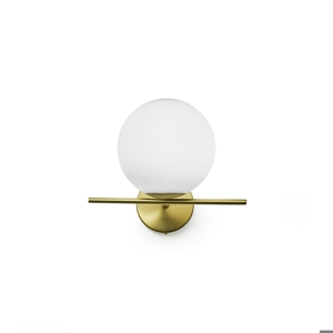 Visualizza i dettagli per Jugen miloox applique da interno oro sfera vetro bianco Jugen miloox applique da interno oro sfera vetro bianco