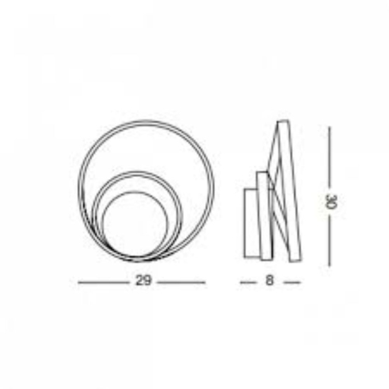 Ideal lux oz ap on-off bianco applique led 28w 3000k design moderna Ideal lux oz ap on-off bianco applique led 28w 3000k design moderna