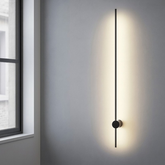 Ideal lux essence ap applique led 11w 3000k nero moderna