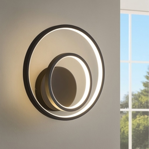 Applique oz ap on-off nero ideal lux led 28w 3000k design moderna