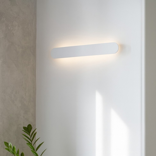 Echo ap d60 ideal lux applique led 30w 3000k bianca 60cm