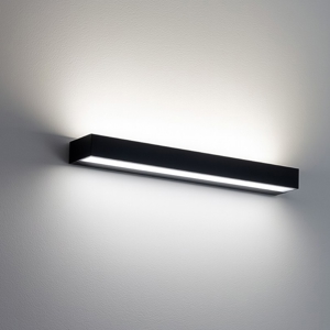 Applique nero moderna led 24w 3000k nero isyluce